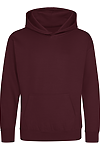 YOUTH COLLEGE HOODIE BURGUNDY